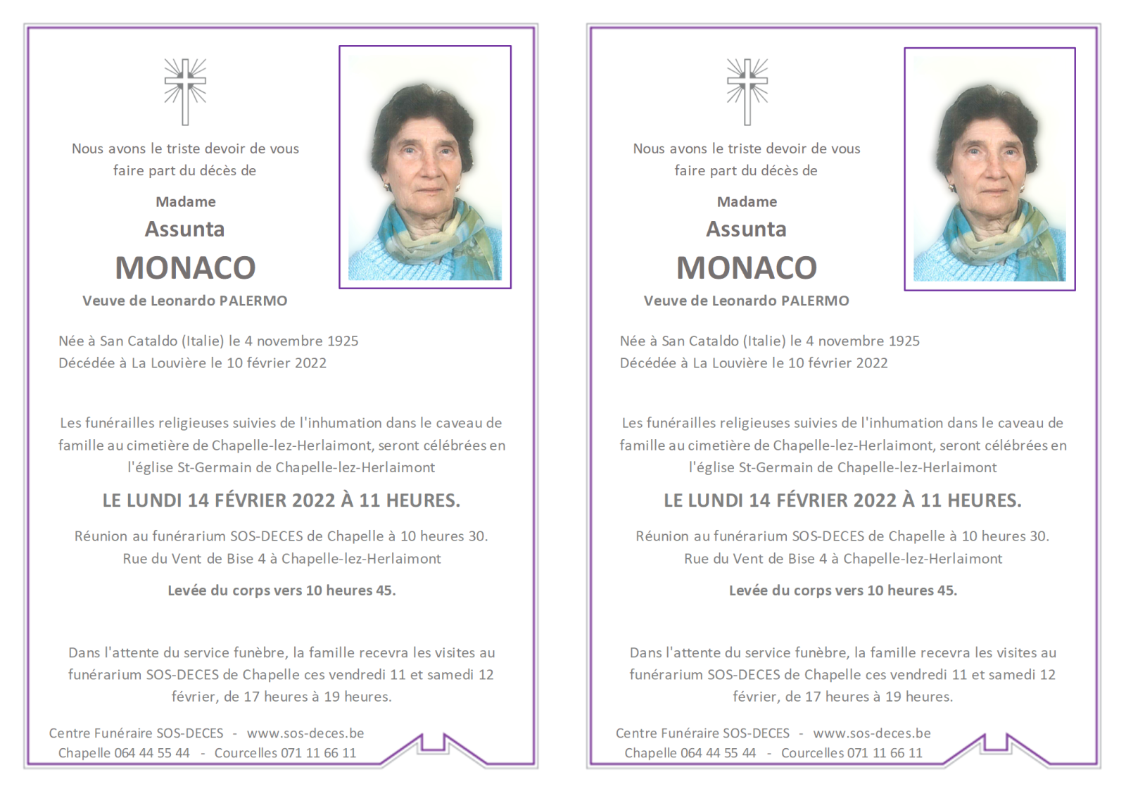 Madame Assunta MONACO