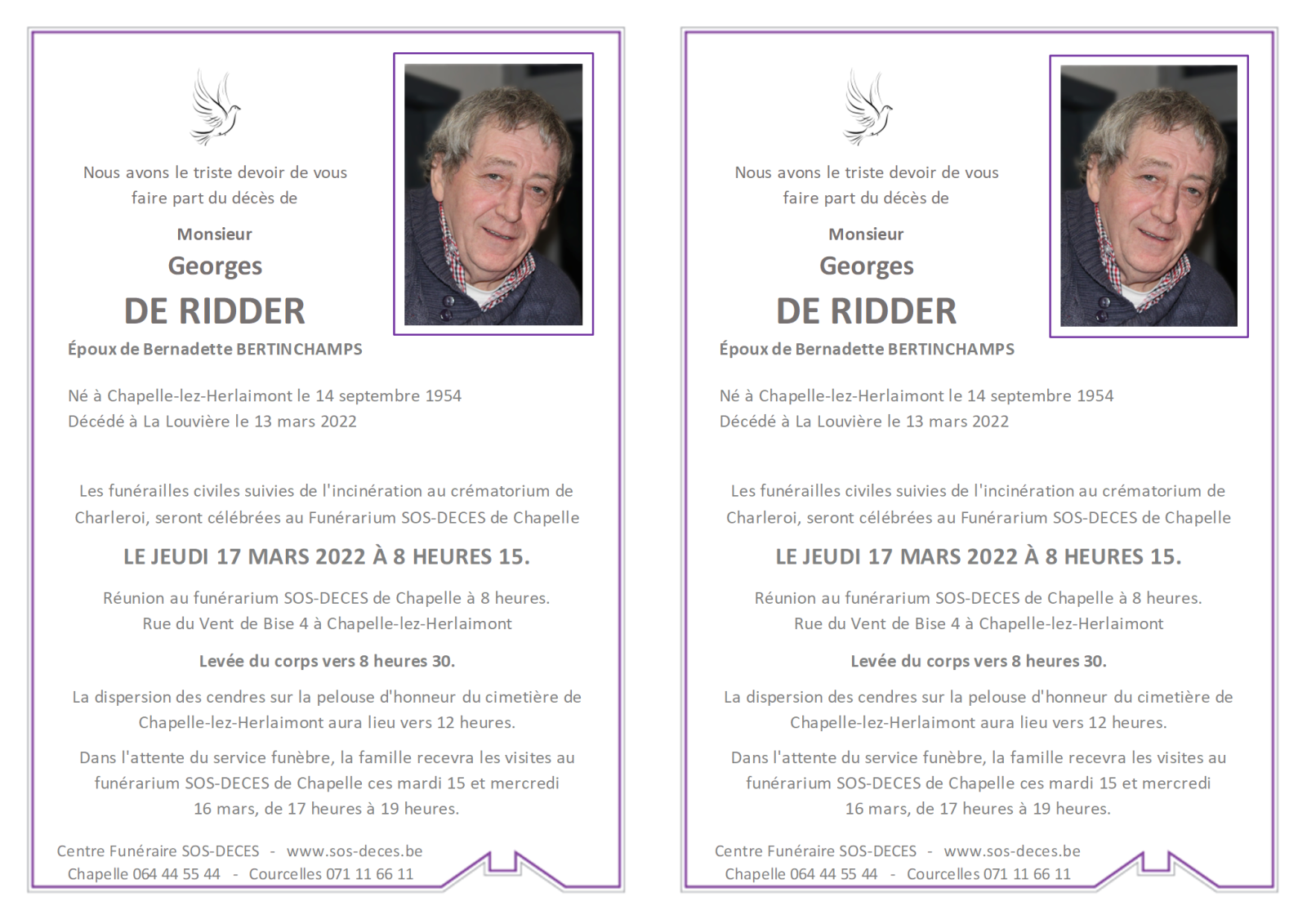 Monsieur Georges DE RIDDER