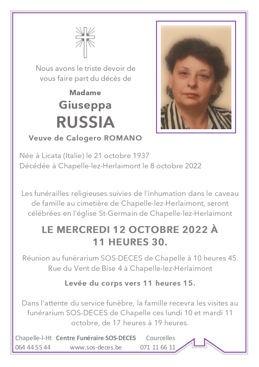 Madame Giuseppa RUSSIA