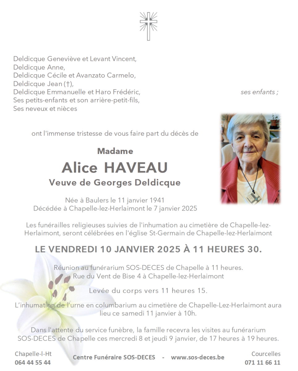 Madame Alice HAVEAU
