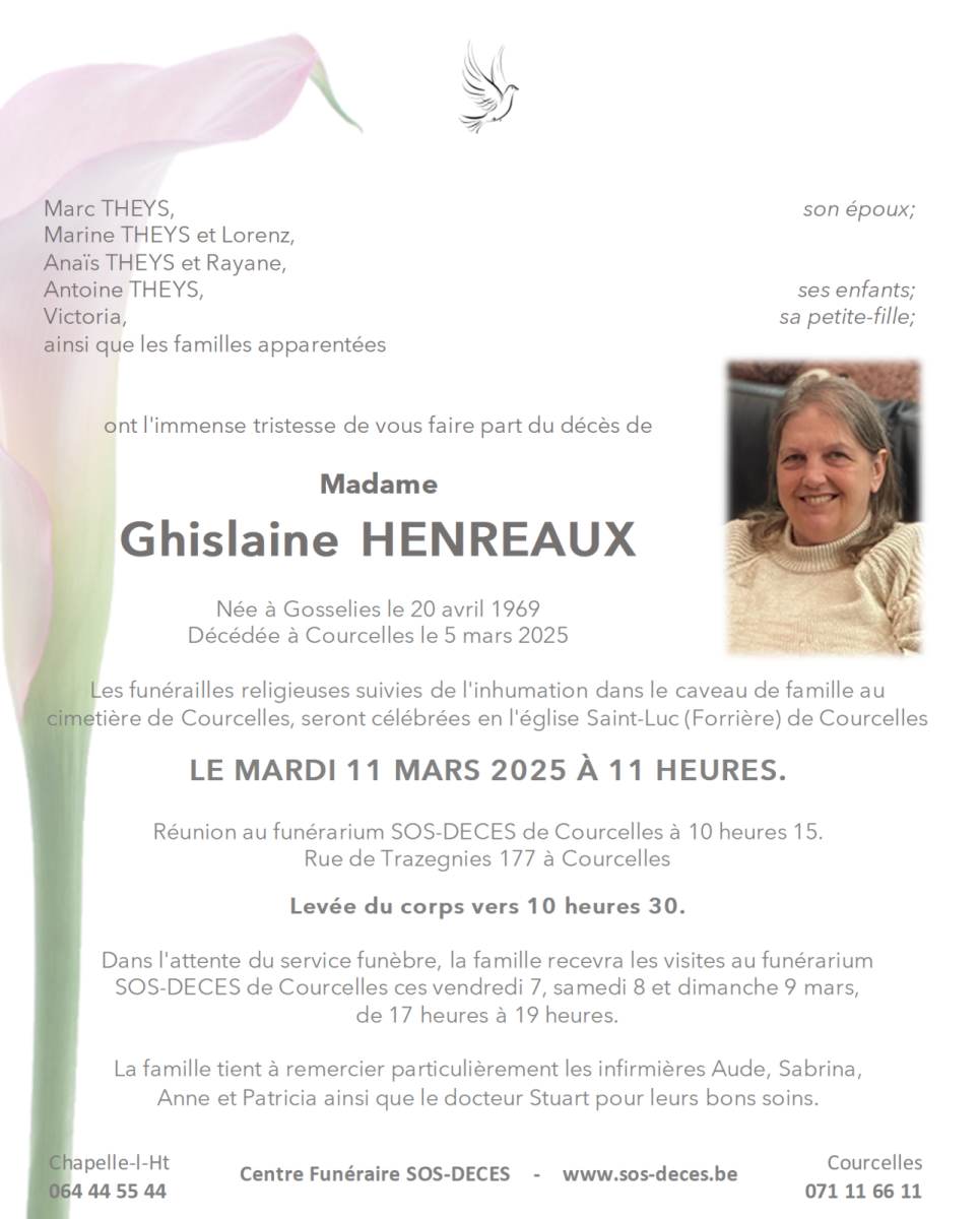 Madame Ghislaine HENREAUX